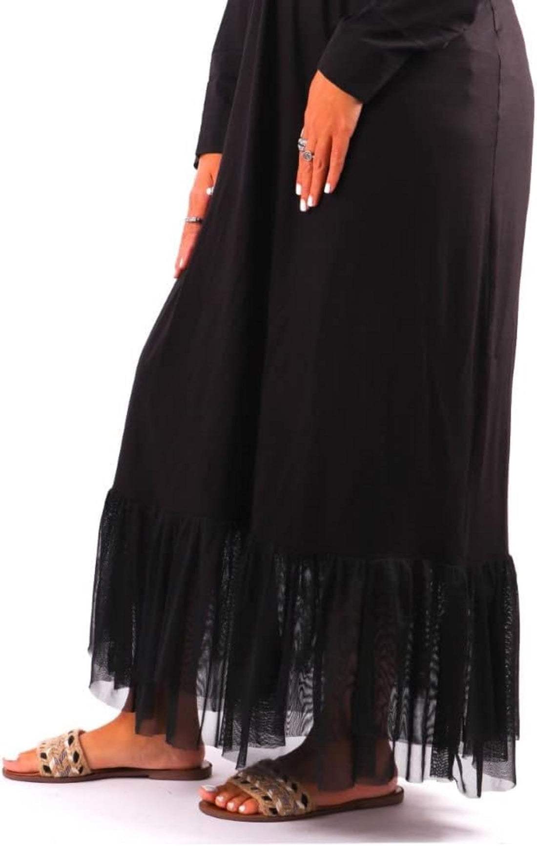 MIZAYEH Women's Elegant Touch Skirt & Dress - Multi Color Adjustment Length & Style - High Waist Long for Girls & Women