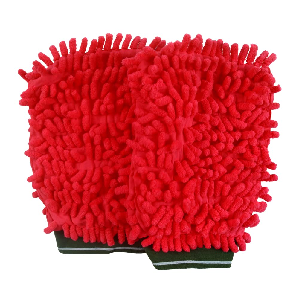 Car Wash or Kitchen Cleaning Gloves Double Sided Scratch Free Washing Glove Car Washing Gloves With Super Meitt Microfiber