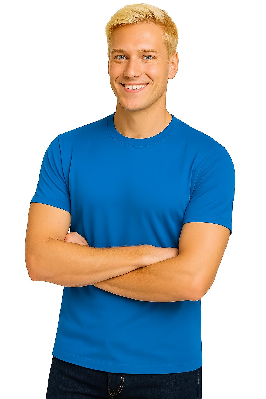 Men's Cotton Spandex T-Shirt, Athletic Fit, Premium Soft Fabric