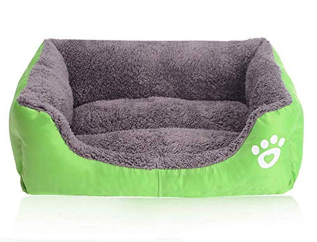 Mumoo Bear Candy Colour Square Kennel House Eco-friendly Dog Bed Mat Sofa, Green