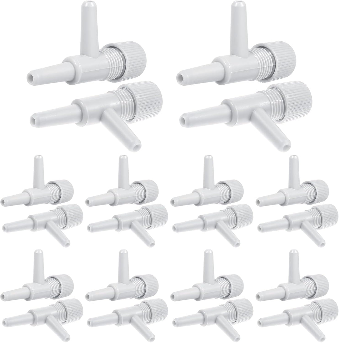 20 Pcs Aquarium Air Pump Control Valves T Shaped Single Way Plastic Air Flow Control Regulator Aquarium Air Pump Accessories for Fish Tank