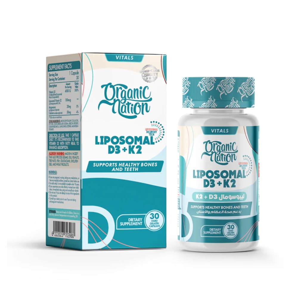 Premium Liposomal D3 + K2 – 30 Capsules Advanced Absorption Bundle with Practical Pill Box – High Purity Spherical Lipophilic Formulation Engineered for Daily Routine Balance
