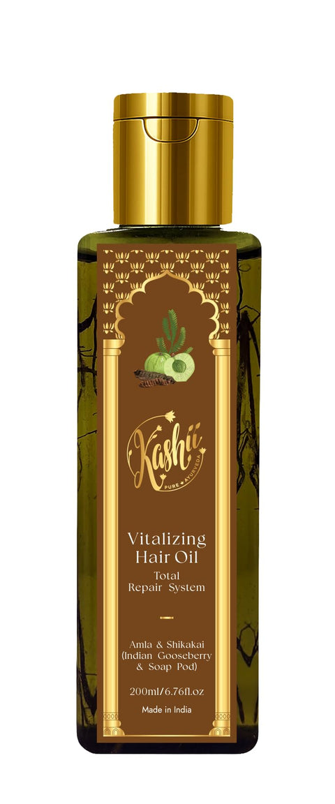 Kashii vitalizing hair oil 200 ml –for hair fall, scalp balance and extra length, Original Indian product made with Ayurvedic effective natural ingredients