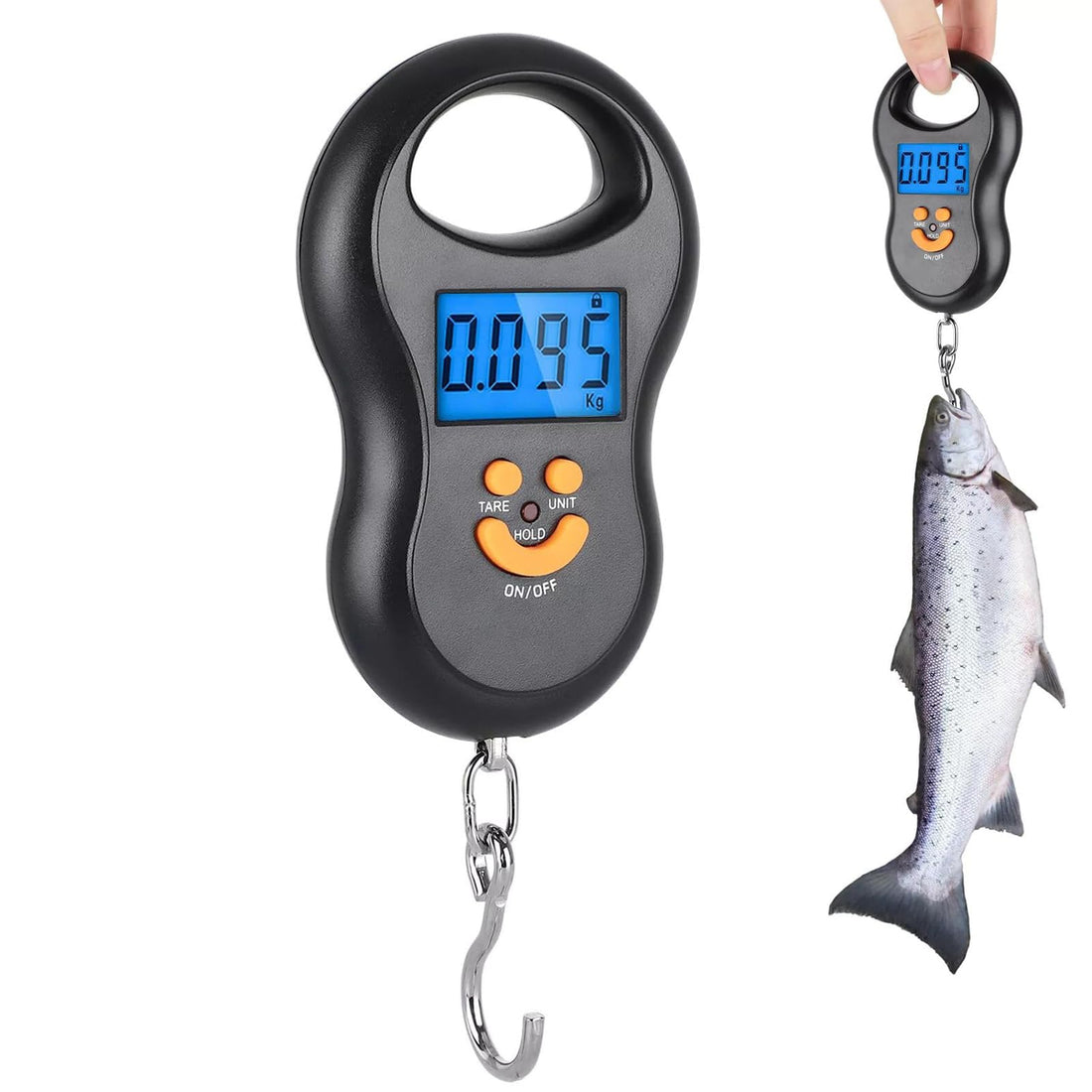 Luggage Scale With Hook, 110 Lb/50 Kg Handheld Digital Fishing Scale, Portable Hanging Electronic Scale, For Travel And Fishing Accessories, Fishing Gifts For Men, For Suitcases