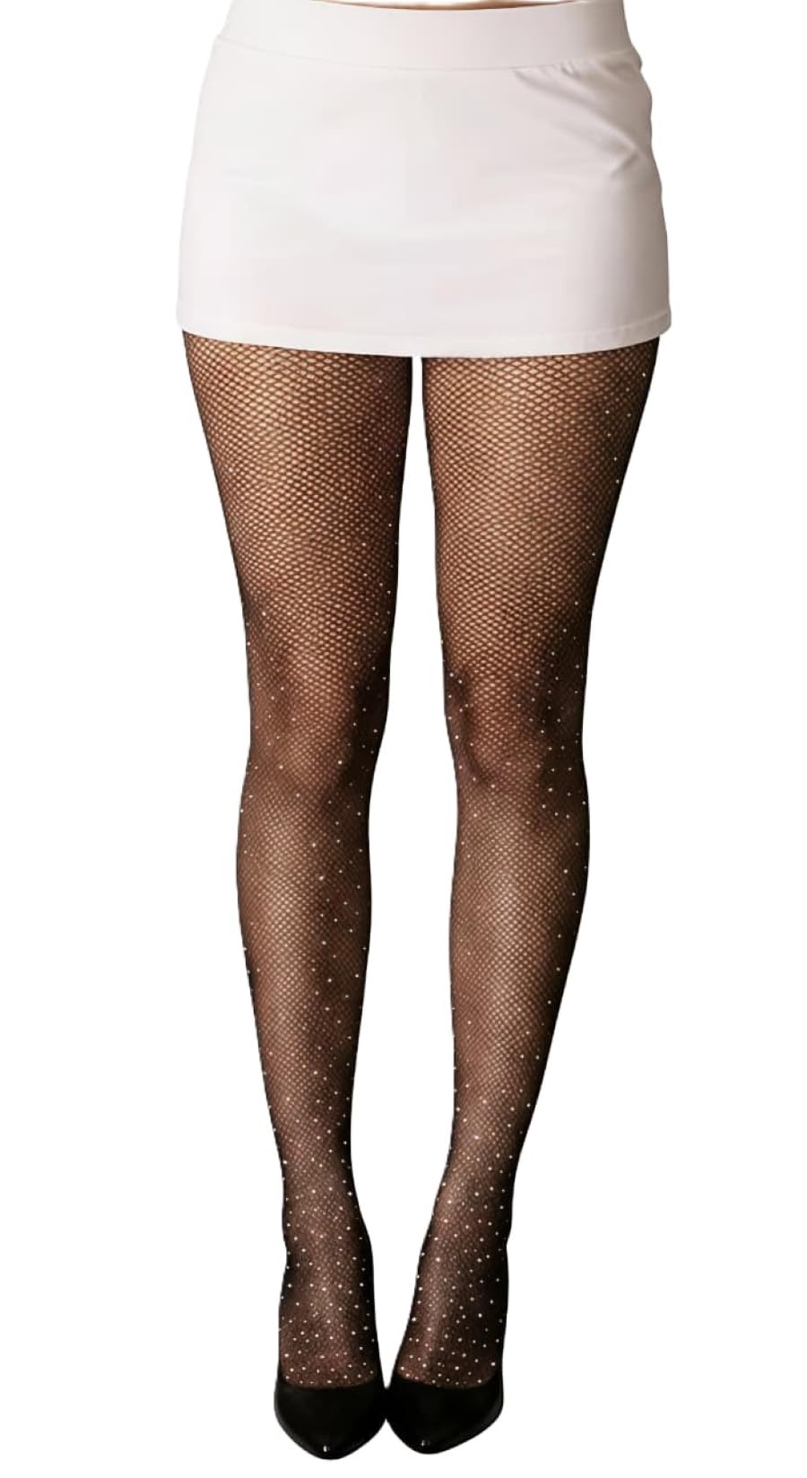 Women's Socks One Pair Rhinestone Mesh Leggings for Women