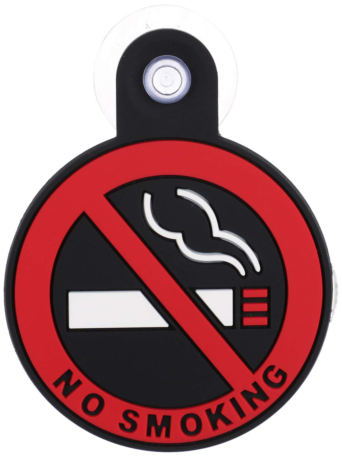 No smoke Emoji Sticker for Car, Bumper Window Decals for Trucks Motorcycle Laptop Skateboard Guitar Travel Case Wall Door Luggage Sticker - Red