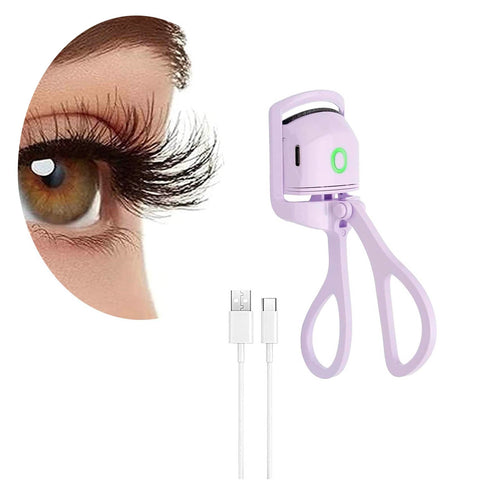 Heated Eyelash Curlers, Rechargeable Electric Eyelash Curler: Handheld Eyelash Heated Curler Natural Curling