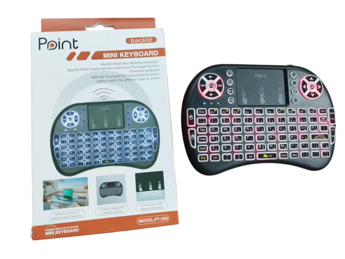 Generic Mini Wireless Keyboard with Touchpad Mouse Combo Remote Control with Rechargeable