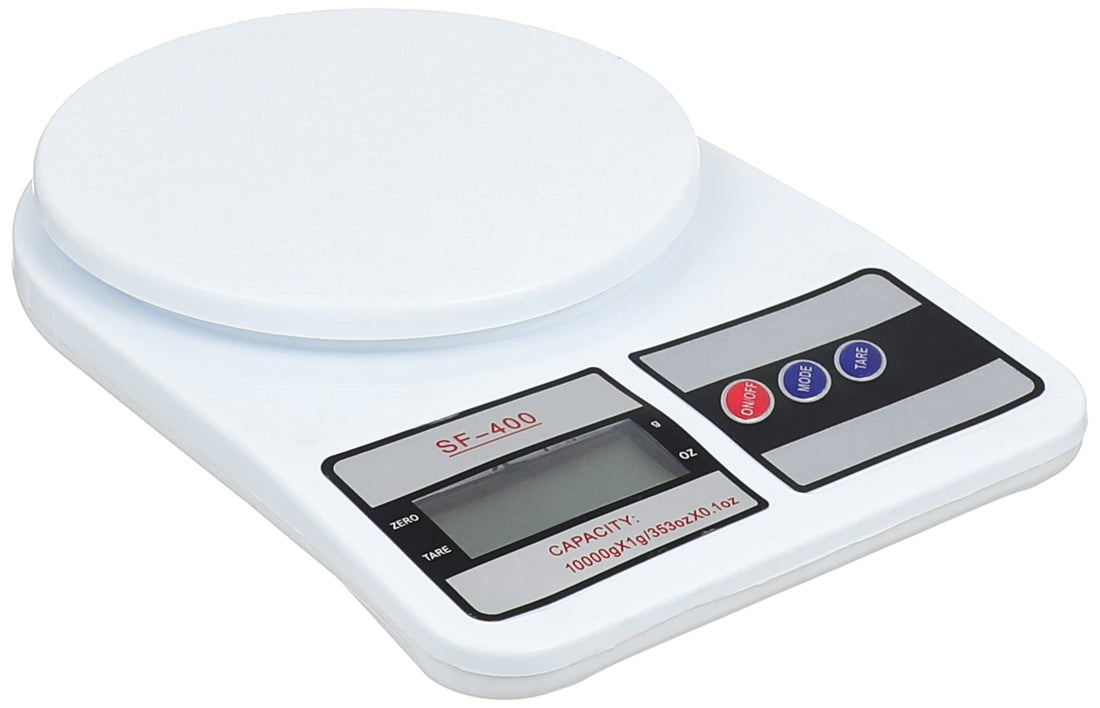 Generic Digital Kitchen Scale - SF-400: LED Display, White, Plastic, Countertop, 500g, Kitchen