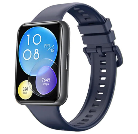 Fekra Silicone Replacement band Compatible with Huawei Fit 2 Watch, Solid color watch strap