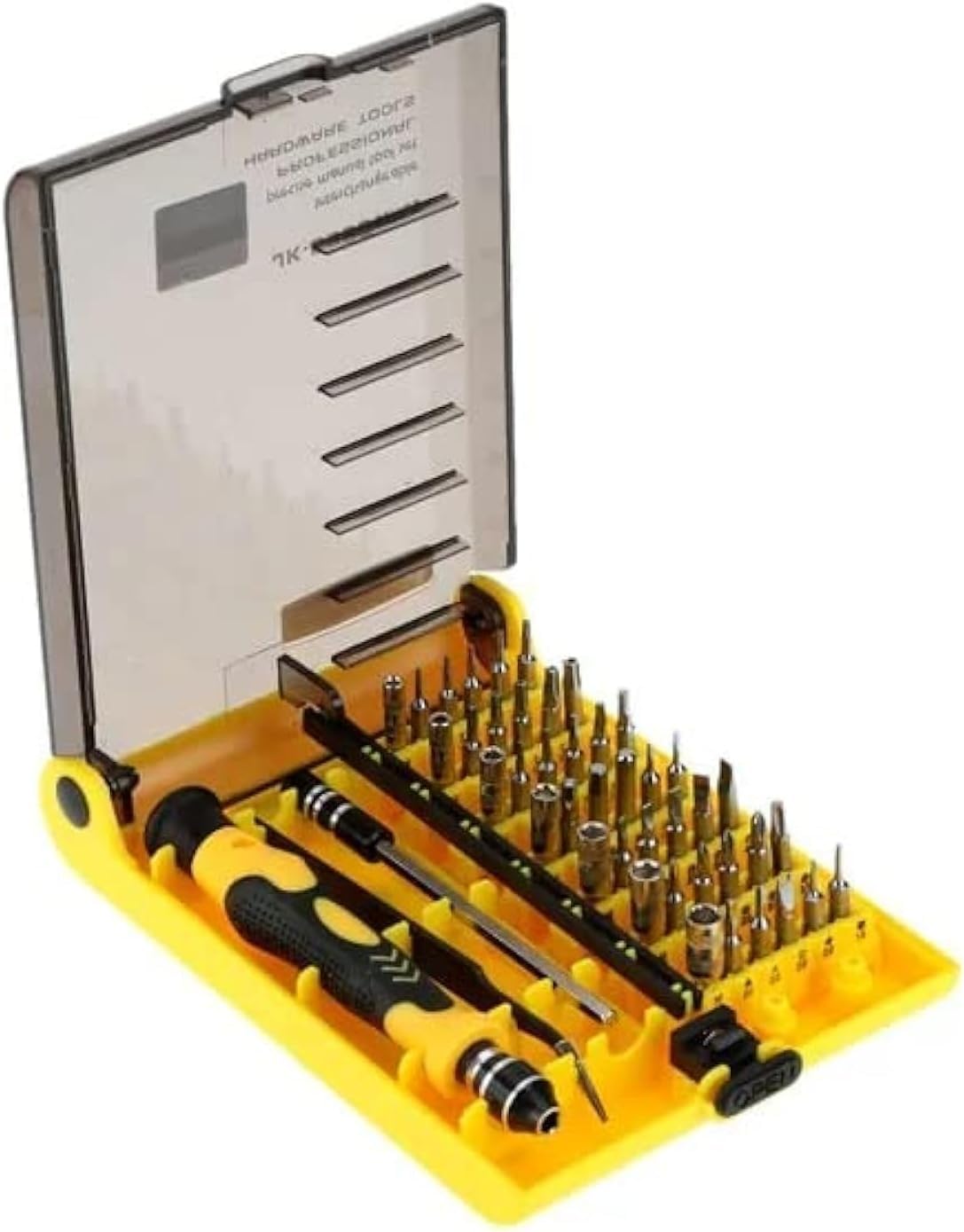 KM Technology 42 in 1 Magnetic Mini Screwdrivers Kit 6089-A, Small Glasses Screwdriver Tool with Phillips Head and Flathead for PC, Watch Repair, Computers, Eyeglasses, Tablet, Electronics