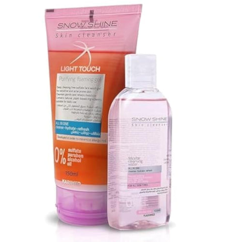 SNOWSHINE SNOW SHINE Free Sulfate Face Wash Gel Sensitive Skin 150ML Plus Micellar Water 100ml