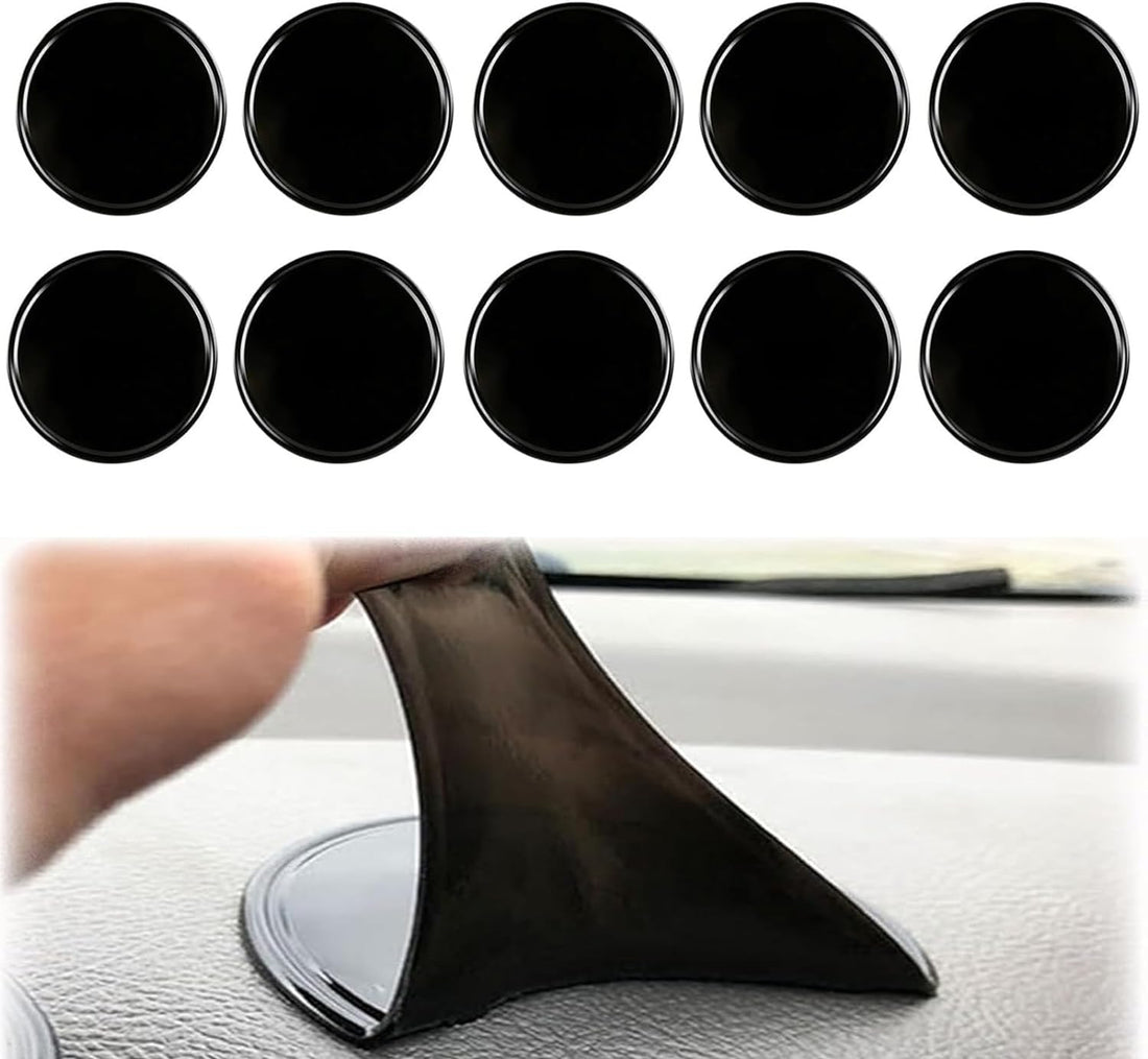 fashion mania 10 Pcs Car Suction Cup Bases, 8 CM Adhesive Pads, Anti-slip Car Decoration Mat, Car Dashboard Pad Mounting Disk for Suction Cup Phone Mount (Black)