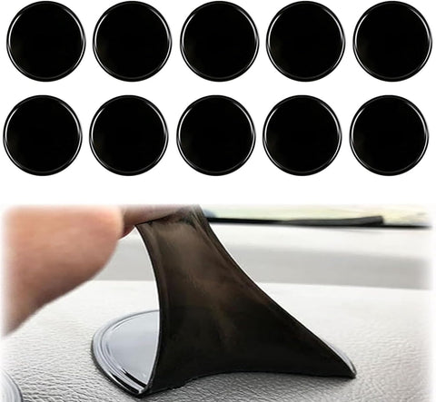 fashion mania 10 Pcs Car Suction Cup Bases, 8 CM Adhesive Pads, Anti-slip Car Decoration Mat, Car Dashboard Pad Mounting Disk for Suction Cup Phone Mount (Black)