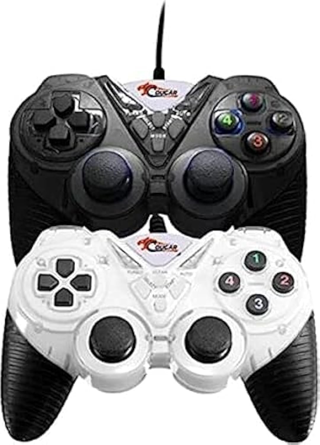 Gamepad Dual Turbo Controller joystick For gaming PC and laptob with vibration function 9082 (Black&White)