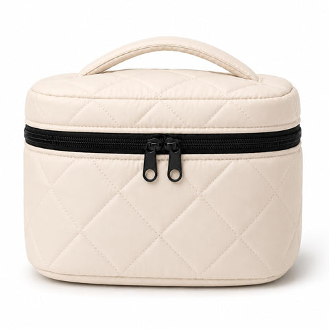 Waterproof Women Makeup Bag – Small Travel Cosmetic Bag – High Quality Leather with Durable Zipper – Cosmetic Accessories Organizer (Pink Clutch)