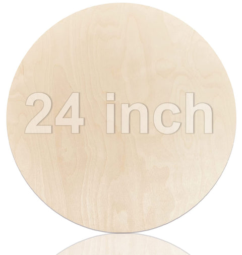 Baltic Birch Plywood Circles 24inch Craft Wood Sheets 0.24in Thick Wood Rounds Pack of 1 Natural Wood Board Wood Circles for Crafts Wood Burning Painting Laser Crafting Hobby DIY Projects Wrapped
