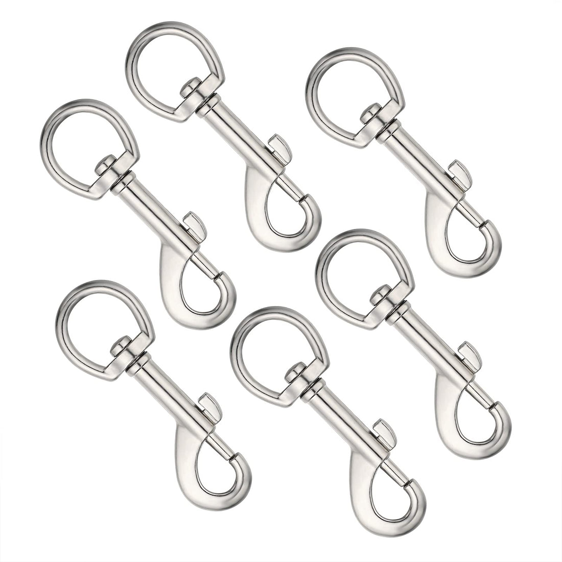 Dog Leash Clasp Heavy Duty Snap Hooks Clips Pet Leashes Spring Buckle for Linking Pet Collar 6pcs
