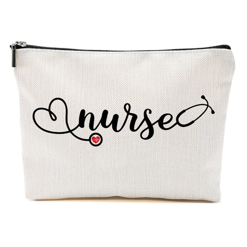 Floral Physical Therapist Nurse SLP Office Gifts Teacher Mom Grandma Makeup Bag Cosmetic Bag Appreciation Gifts, Metallic 0391, 9.62 * 7.42 Inches