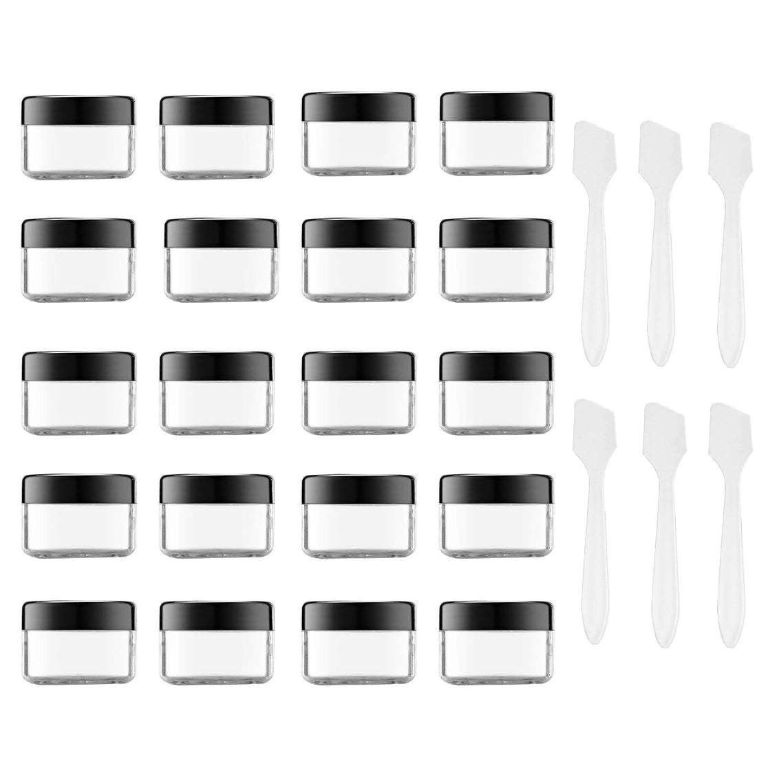 Toureal 15 ml Empty Cream Pot (20 Pieces) Cosmetic Container, Sample Bottle, Small Box, Travel Container 15 g