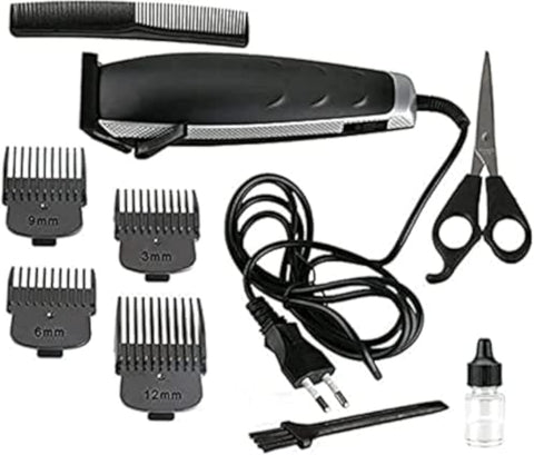 KM-4702 Professional Hair Trimmer, Precision Trimmer, Clean Shave, Sharp Blades, Powerful Motor - Black