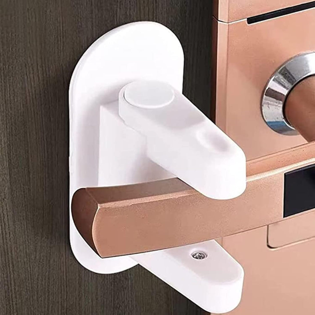 HOMERA Self Adhesive Door Lock for Privacy and Child Safety No Key Needed Easy to Install Indoor Lock for Bedroom Bathroom or Office Doors