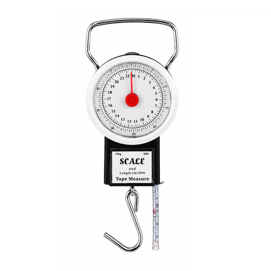 Handheld Portable Digital Luggage Scale with Grip - Travel Portable Electronic Weighing Suitcase and Bag - 110Lb/50kg - Black