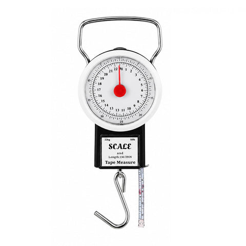 Handheld Portable Digital Luggage Scale with Grip - Travel Portable Electronic Weighing Suitcase and Bag - 110Lb/50kg - Black