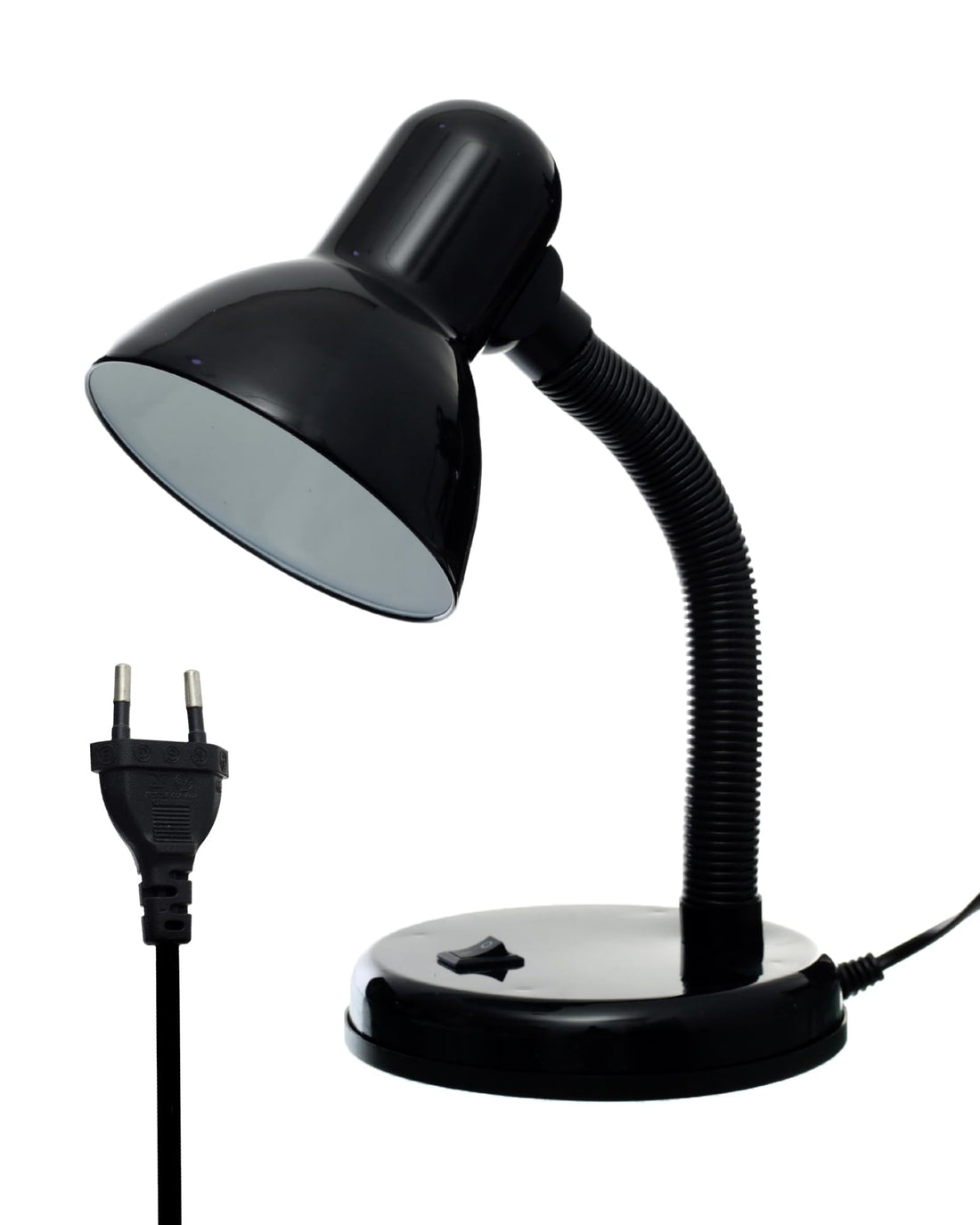 Lp-3 Metal Office Table Lamp Flexible Arm With A Plastic Base, Perfect For Reading, Studying, And Work - Multi Colour