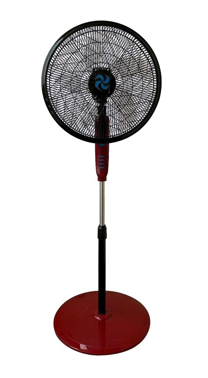 Electric Pedestal Fan, 3 Adjustable Speeds, Wide Air Distribution, Stable Round Base, Streamlined Design (BR)