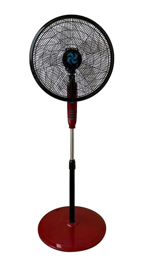 Electric Pedestal Fan, 3 Adjustable Speeds, Wide Air Distribution, Stable Round Base, Streamlined Design (BR)