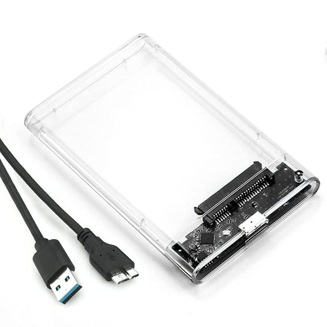 2.5 inch External Hard Drive Enclosure, Tool-Free USB 3.0 to SATA SSD HDD Enclosure for 7mm and 9.5mm, Laptop Computer Hard Drive Case Support UASP and Trim