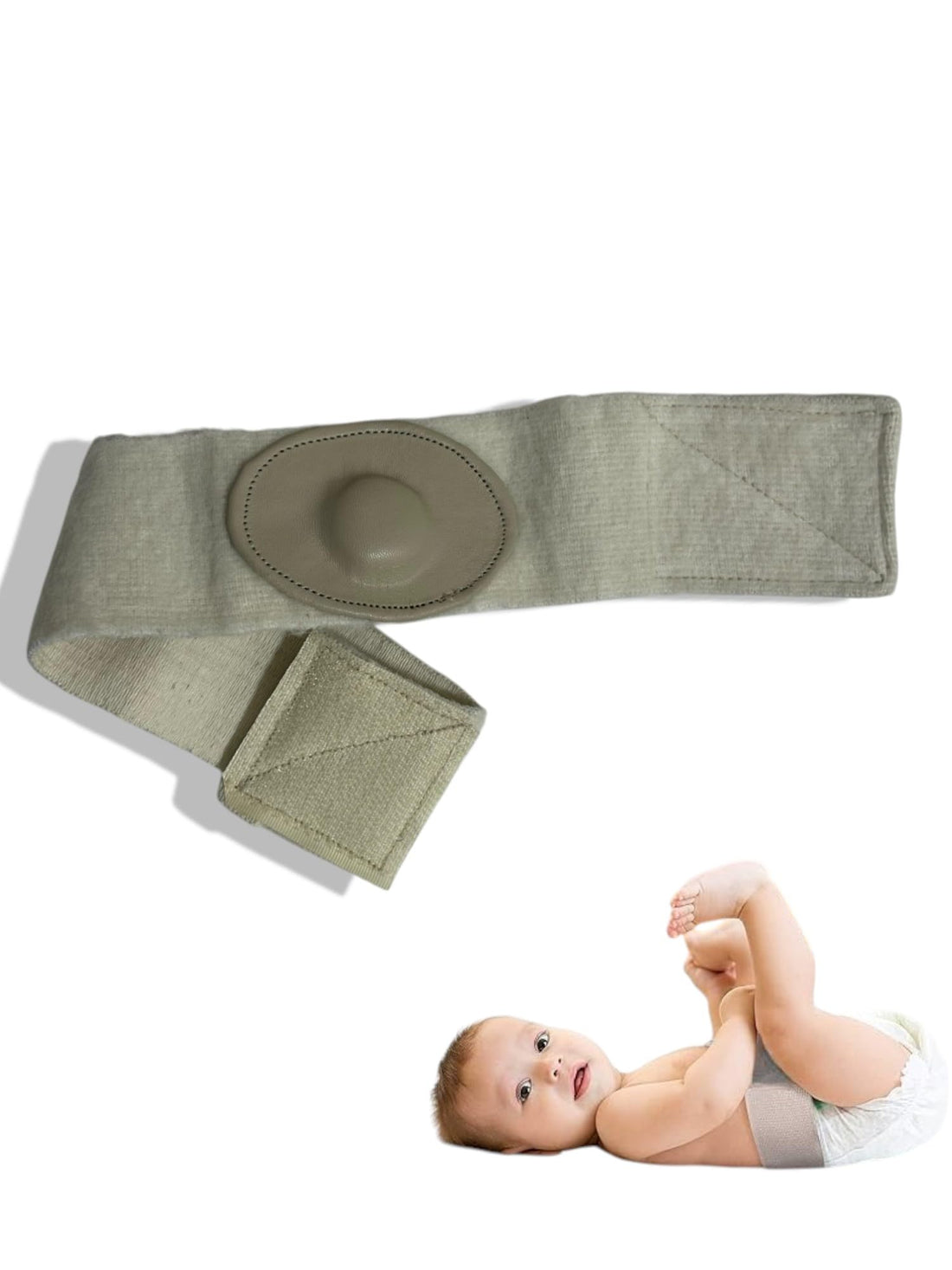 Baby Navel Hernia Belt, Abdominal Adhesive, Baby Navel Support, Newborn Navel Stickers, Suitable for Babies 1-12 Months, 1 Piece (2XL)