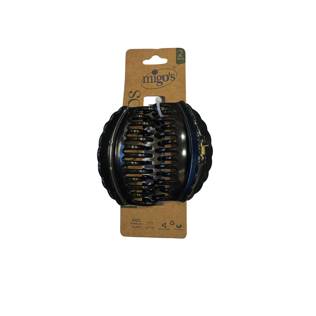 Migo 2 oval acrylic hair clips