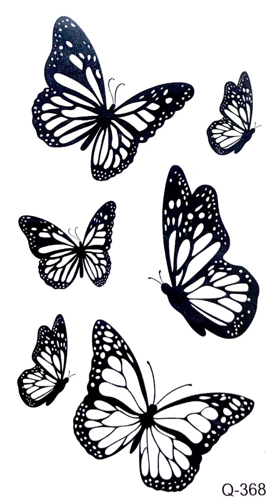 Tattoo Tech, 1 Sheet Medium Semi Permanent Tattoo10*12cm, Adult Art Design Temporary Tattoos, Lasts 1-2 Weeks, Waterproof, Realistic Look, No Adhesive, No Reflection (Q-368)