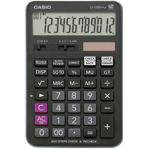 Casio jj 120dplus 300 steps check & correct desktop calculator