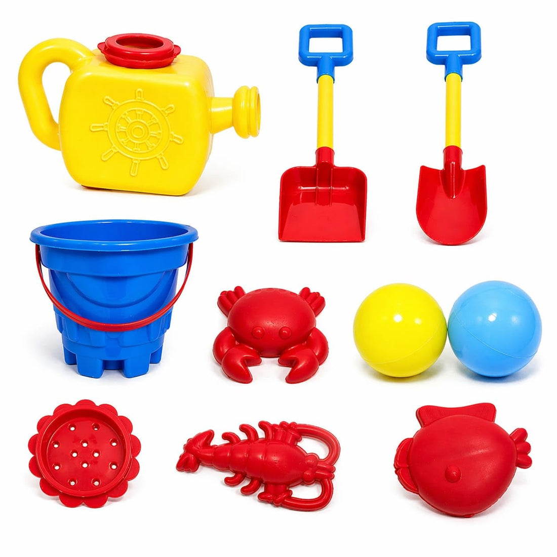 Kids Beach Sand Toys Set + Digging Tools + Marine Shapes Molds + Balls - Outdoor Toys and Educational Safe for Kids Multi Shapes and Colors (Model 3)