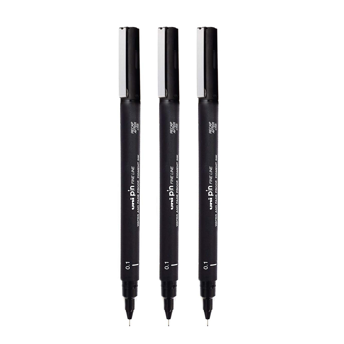 uni-ball PIN-200 0.1mm Fineliner Drawing Pen | Water & Fade Proof Pigment Ink | Ideal For Technical Drawing, Mandala, Calligraphy, Sketching, Doodle Drawing & DIY Crafts | Black Ink, Pack of 3