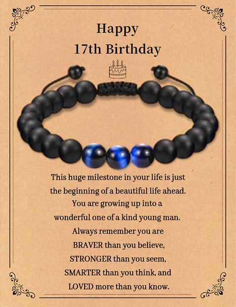10 12 13 16 17 18 21 Year Old Boy Male Birthday Gifts for Boys Him, 30th 40th 50th Birthday Bracelet Gifts for Boys Men Son Grandson Nephew Brother Boyfriend Friend