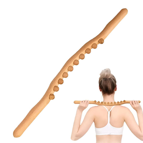 Wooden Massage Wand - Relax and rejuvenate with this handmade wooden massage wand, perfect for targeting sore muscles and promoting overall body health, a thoughtful gift for loved ones.(1 Stick)