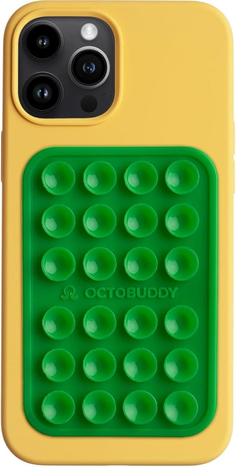 Fekra Silicone Suction Phone Case Mount, Silicon Adhesive Smartphones Stand Sticky, Hands-Free Phone Accessories Holder for Selfies and Videos (green)