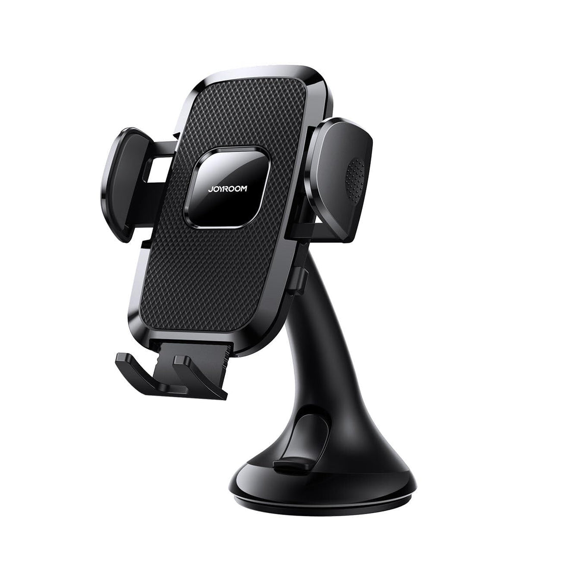 Joyroom JR‑ZS259 Universal Car Phone Holder for Windshield and Dashboard with SilentLock™ One‑Touch Clamp & 360° Rotation, Adjustable Fit for 4.7″–6.9″ Smartphones, Black | 12 Months Warranty