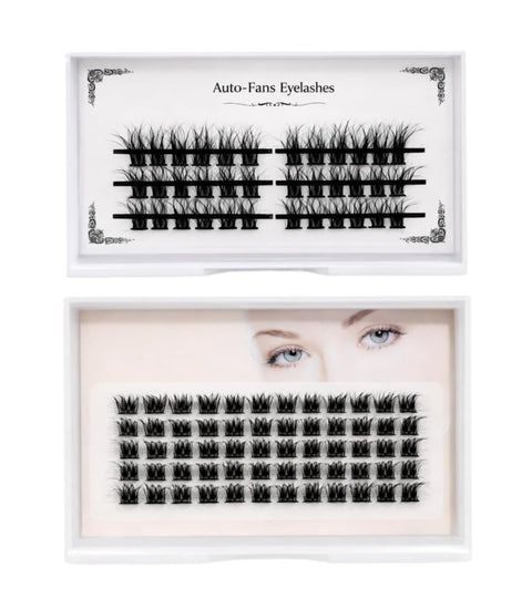 Eyelash Extensions Set One by One LC 125 Classic Individual Lashes & Curly A Light Volume Lashes, Soft Lightweight Natural Curly Lash Extensions for Salon and Home Use