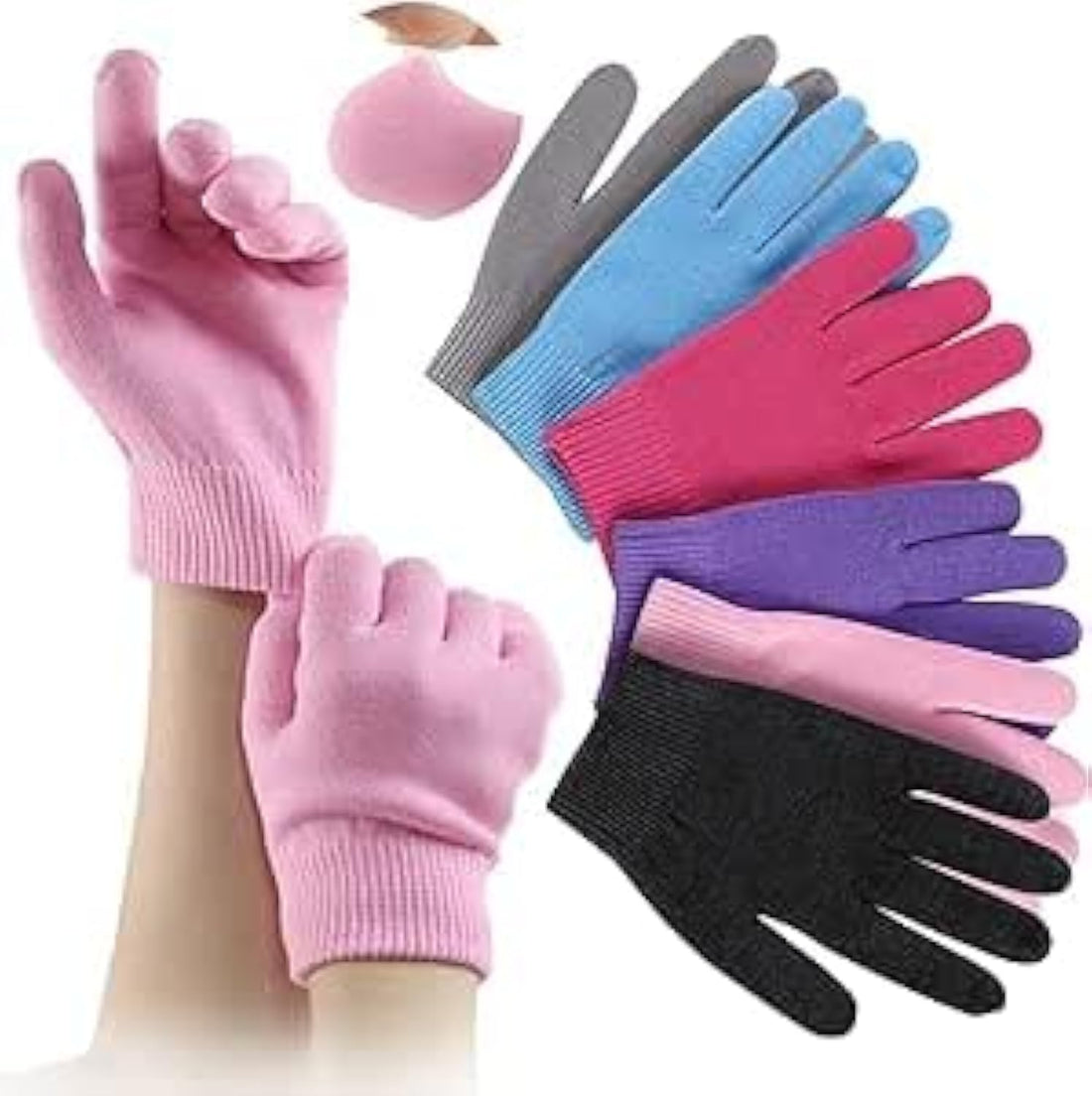 Gel Spa Gloves Deep Moisturizing Hand Therapy Gloves Moisturizes and Softens Hard, Dry, Rough Hands, Fingers and Skin Quality Washable and Reusable