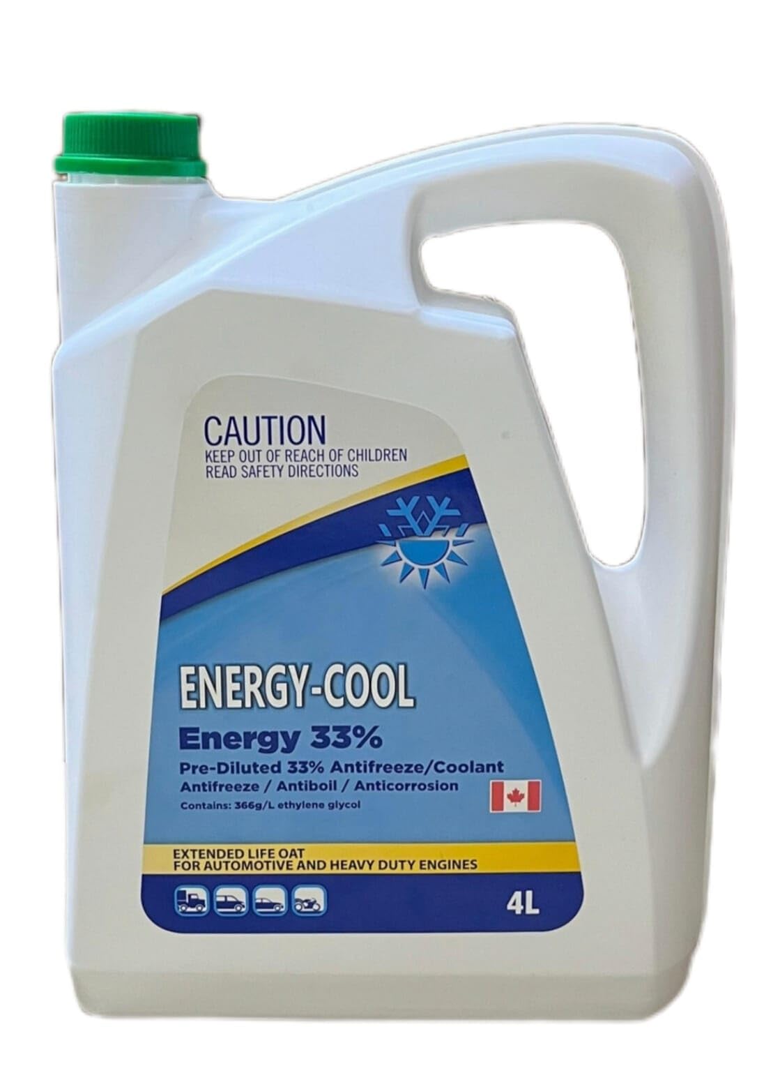 Energy Middle East 33% Energy Cool Car Water Coolant Canada, 4 Liter