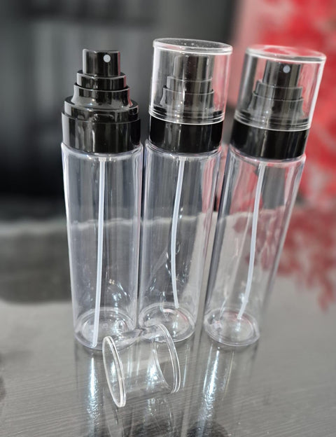 Spray Bottles Set of 3 Small Refillable Spray Bottles, Clear Spray Bottle Set for Perfume, Cosmetics, Makeup, Hair Spray and Other Liquids-150ml