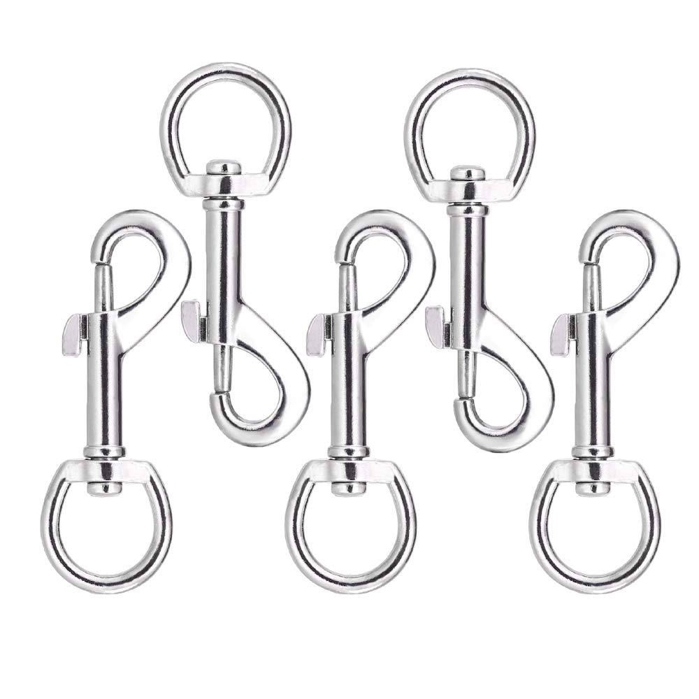 Swivel Snap Hooks, 5pcs Metal Heavy Duty Lobster Claw Eye Clasp Multipurpose- Best for Spring Pet Buckle, Key Chain for Linking Dog Leash Collar