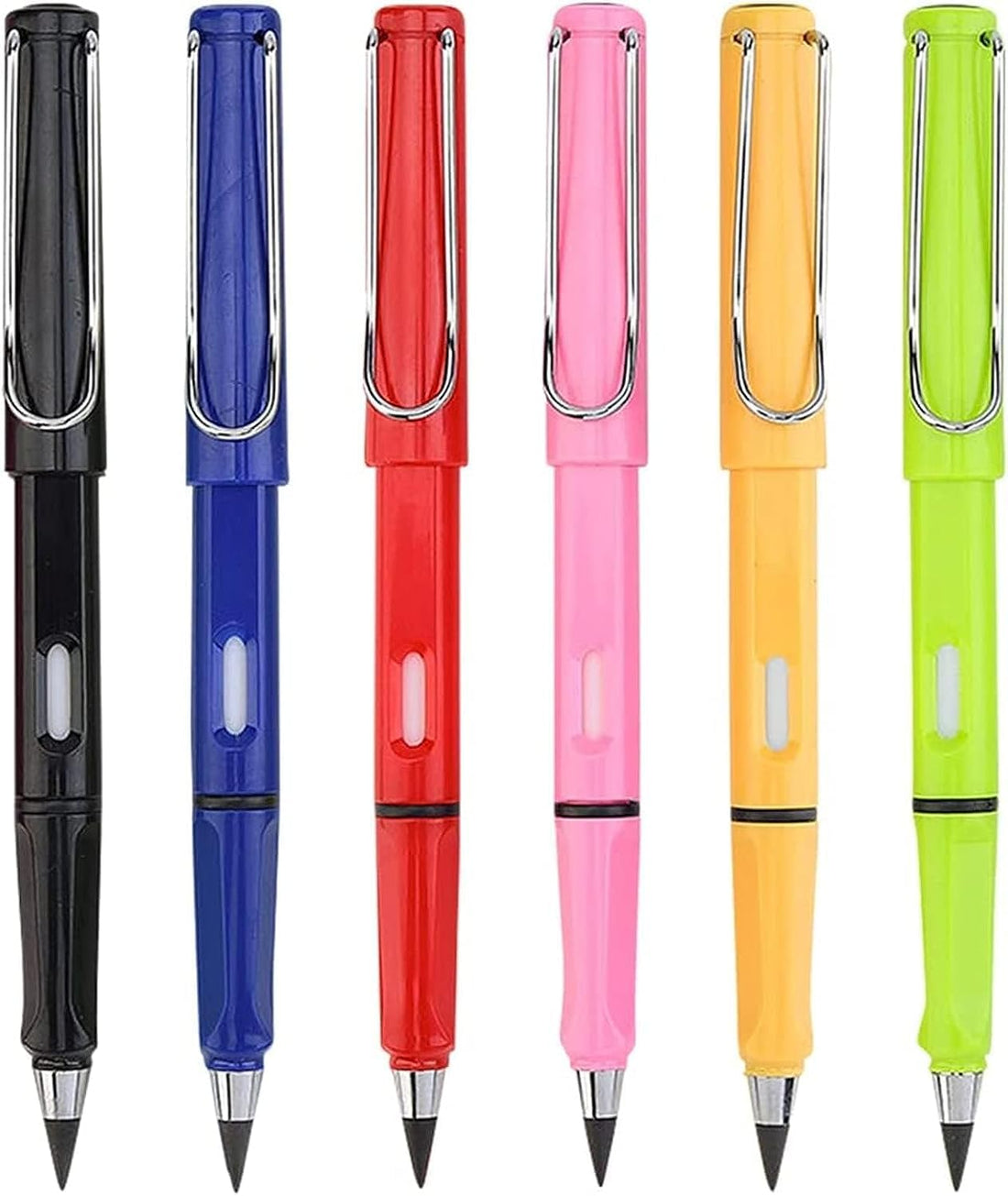 Forever Lasting Pencils - Endless Breakage & Sharpened - For Write & Drawing - 6 Pencils with 6 Sticks Inside