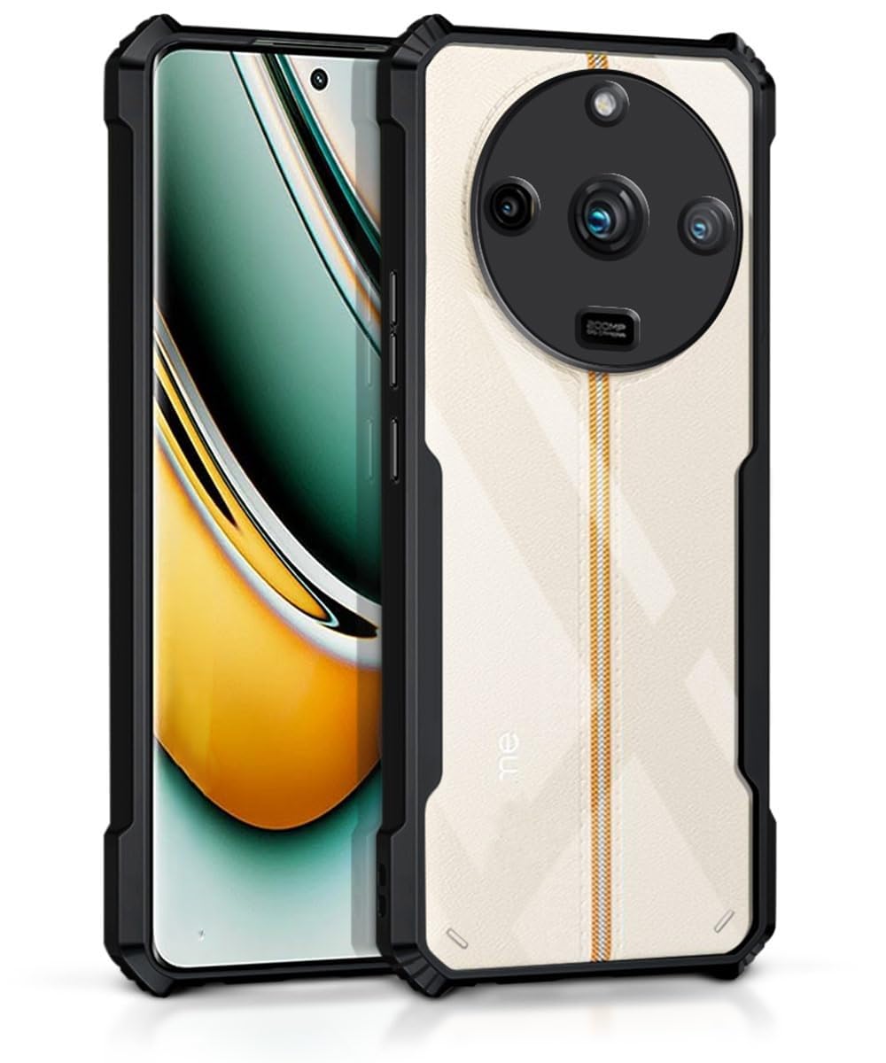 Case For Realme 11 Pro Plus/Realme 11 Pro (realme 11 pro plus/realme 11 pro plus/realme 11 pro 5g cover) Clear Anti-Scratch Shockproof Full Body Camera Protection Soft Frame (black)