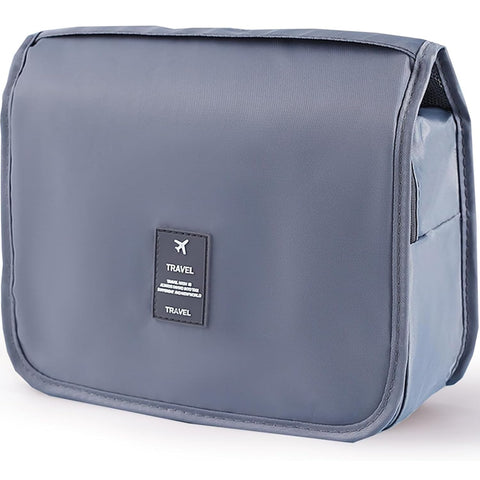 Hanging Toiletry Bag Travel Cosmetic Bag Waterproof Makeup Bag, Large Capacity Toiletry Bag with Hook Cosmetic Bag with 3 Drawstring Organizer Bags Storage Bag (Grey)